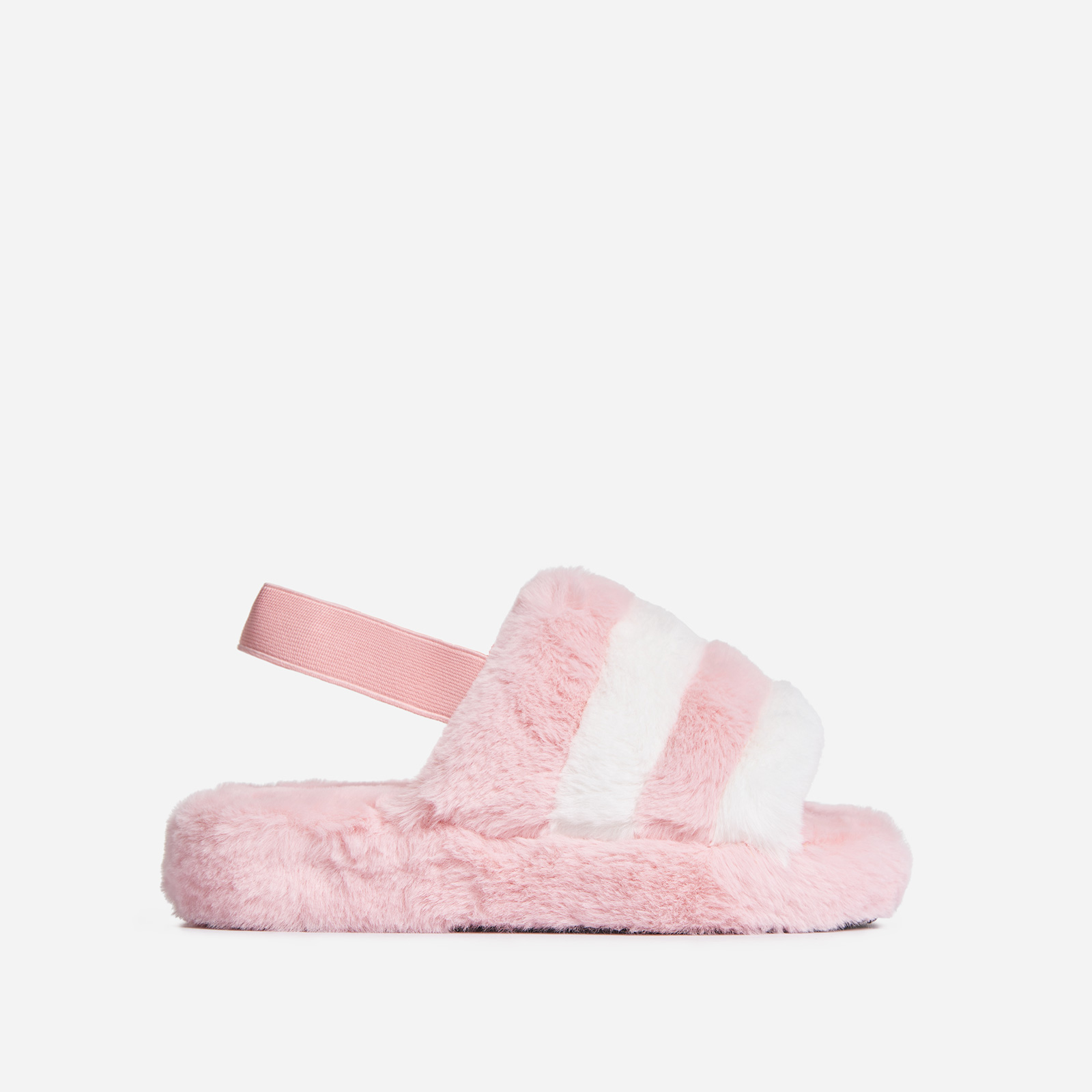 pink and white slippers