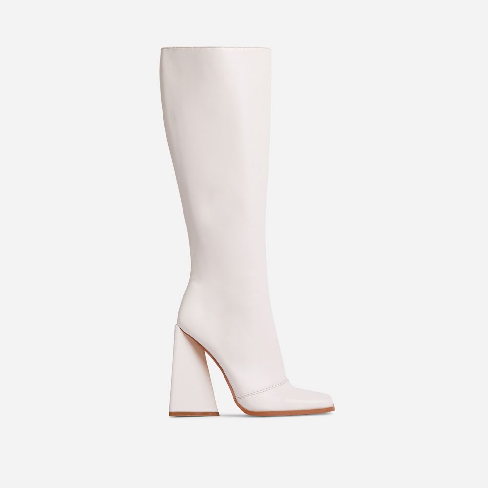 long cream boots uk