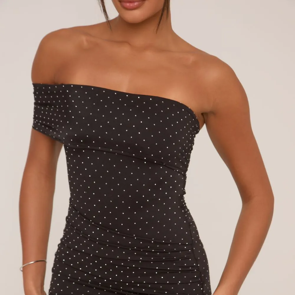 Black Bandeau Bandeau Split Dress Universe Black Bandeau Puff-Skirt Split  Maxi Dress  Club L London