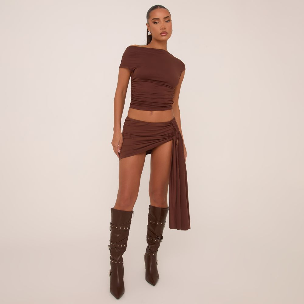 Short Sleeve Crop & Skirt Set