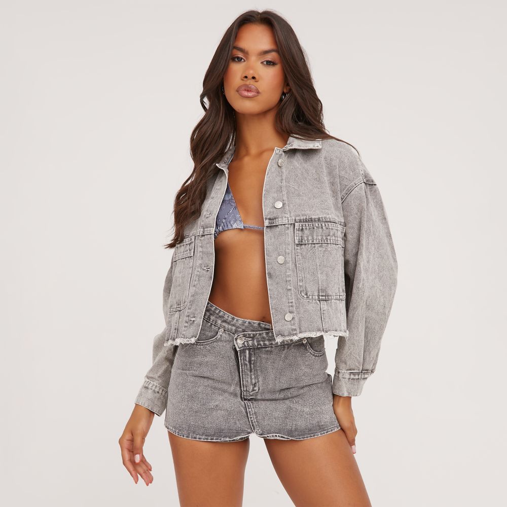 denim jacket grey