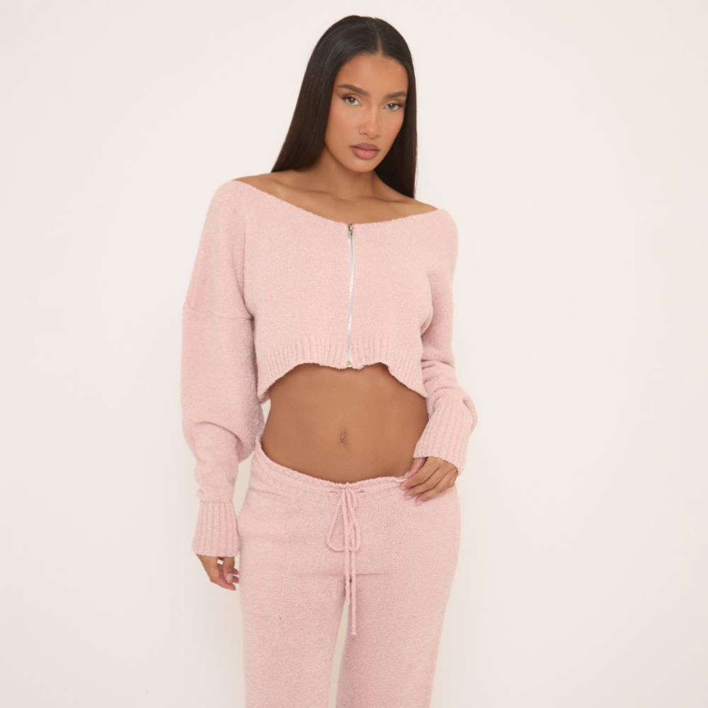 Pink Stripe Rolled Up Sleeve Jacket main image 1