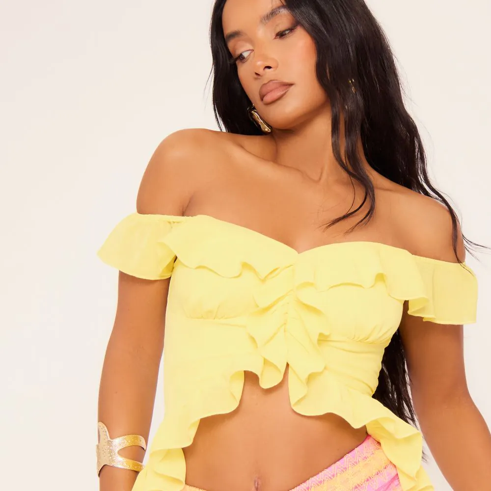 NYDJ Women's Ruffled Off-Shoulder Top - 3/4 Sleeve Blouse With Shirred Back And Side Slits - View #4