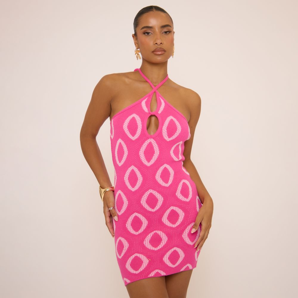 Christine - Ombre Knit Slim Keyhole Dress main image 1