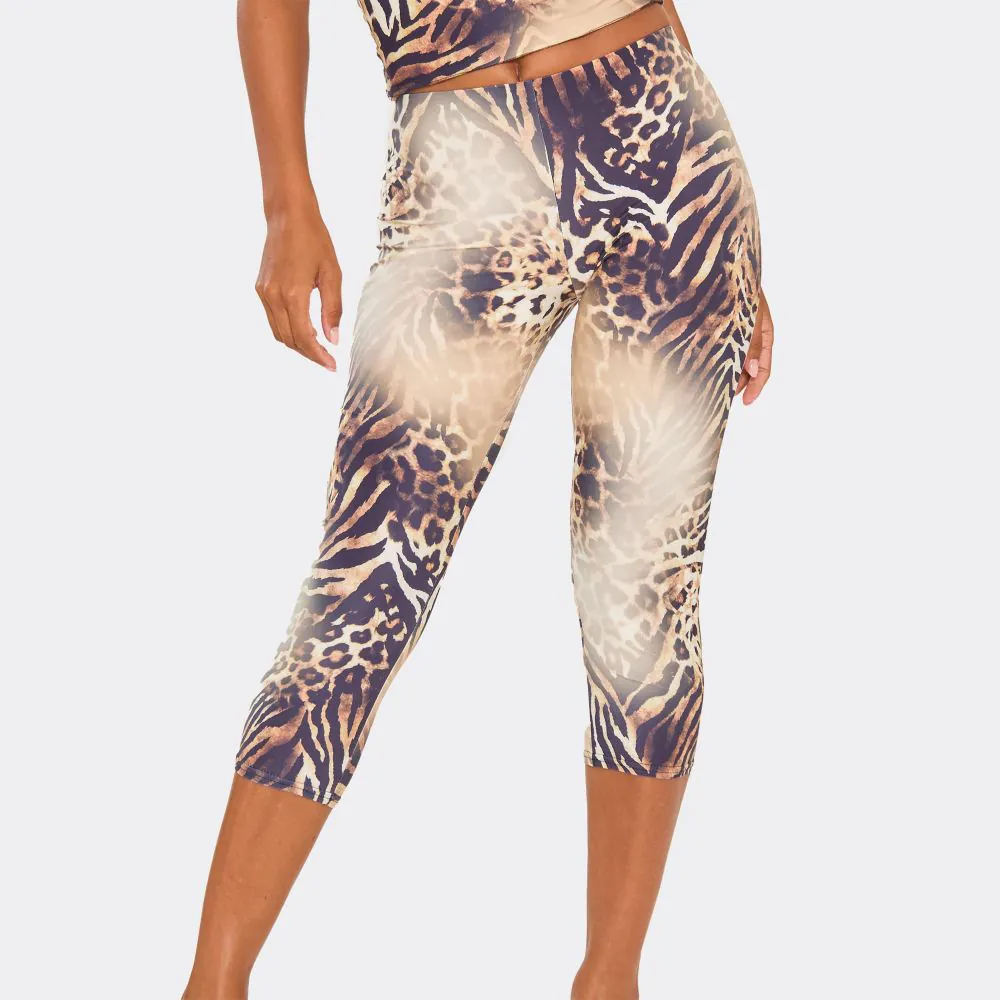 Legging pour fille Imprimé zèbre 7 8 9 10 11 12 13 ans, Imprimé zèbre, 5 à 6 ans