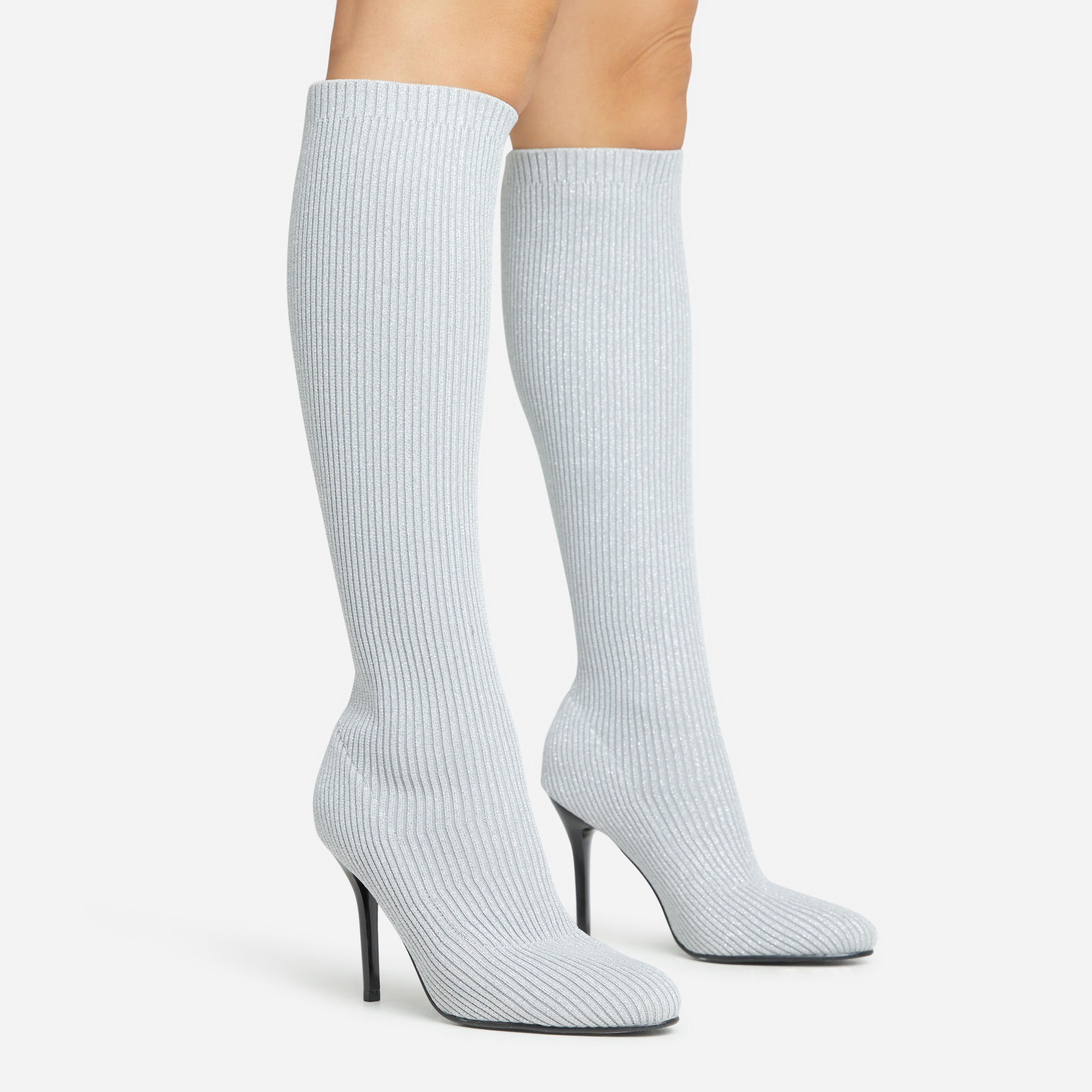 Knee high hot sale sock heels